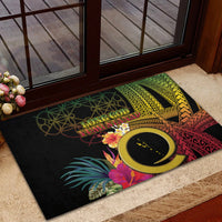 Vanuatu Independence Day Rubber Doormat Sand Drawing Melanesian Vibes