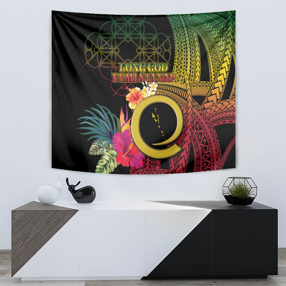 Vanuatu Independence Day Tapestry Sand Drawing Melanesian Vibes