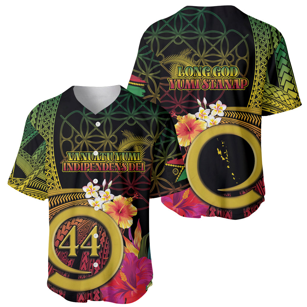 Vanuatu Selebretem 44th Indipendens Dei Baseball Jersey Sand Drawing Melanesian Vibes