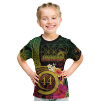 Vanuatu Selebretem 44th Indipendens Dei Kid T Shirt Sand Drawing Melanesian Vibes LT03 Black - Polynesian Pride