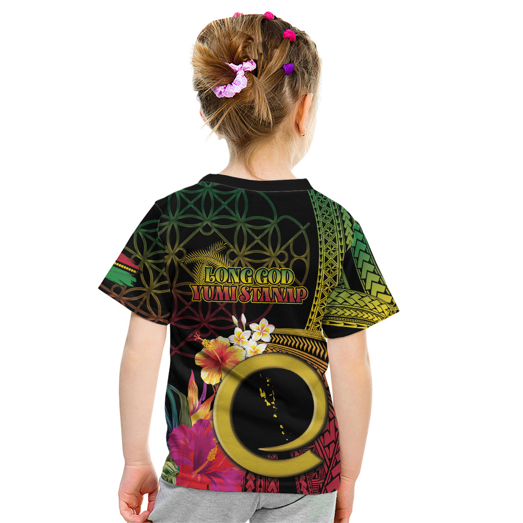 Vanuatu Selebretem 44th Indipendens Dei Kid T Shirt Sand Drawing Melanesian Vibes LT03 - Polynesian Pride