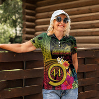 Vanuatu Selebretem 44th Indipendens Dei Women Polo Shirt Sand Drawing Melanesian Vibes