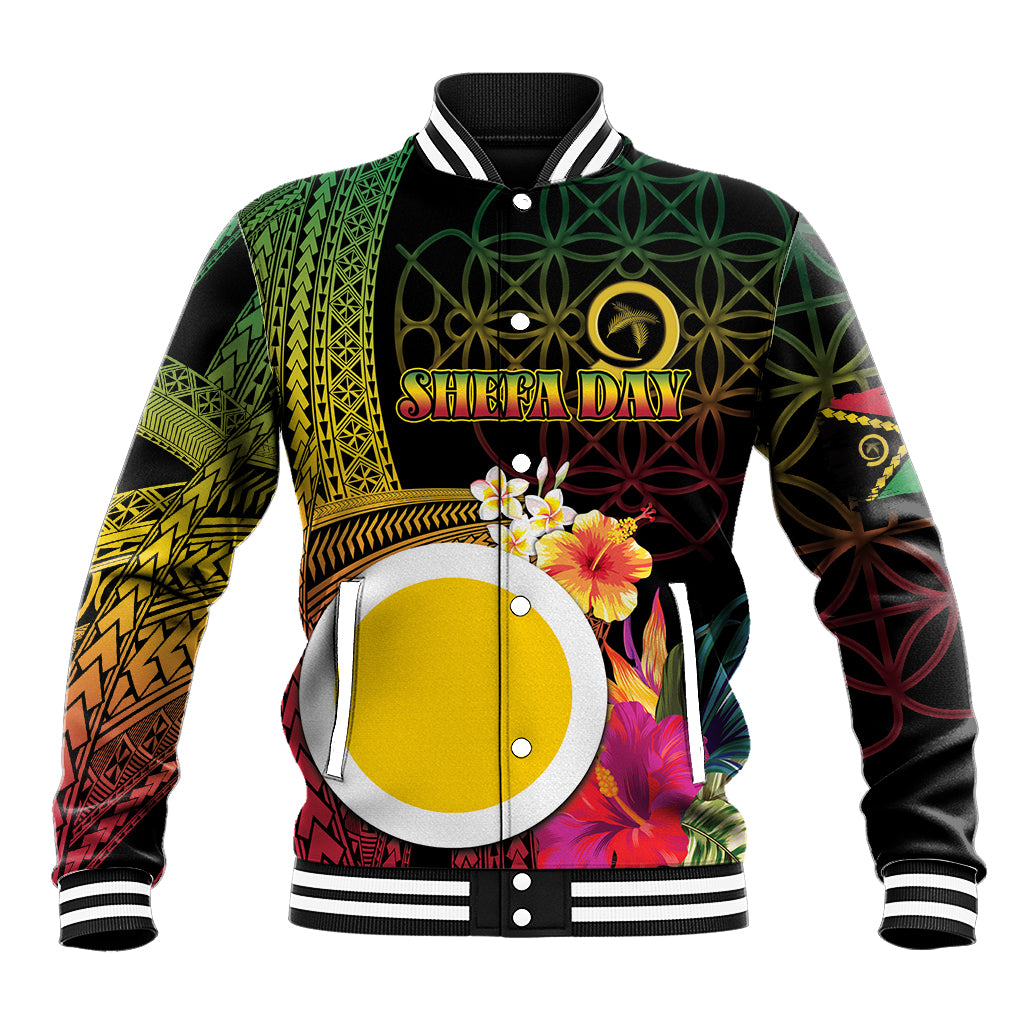 Vanuatu Shefa Day Baseball Jacket Sand Drawing Melanesian
