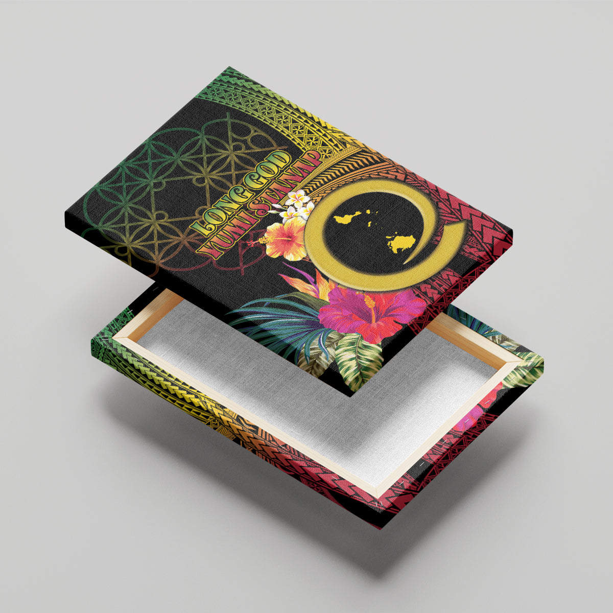 Vanuatu Shefa Day Canvas Wall Art Sand Drawing Melanesian