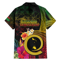 Vanuatu Shefa Day Family Matching Off Shoulder Maxi Dress and Hawaiian Shirt Sand Drawing Melanesian