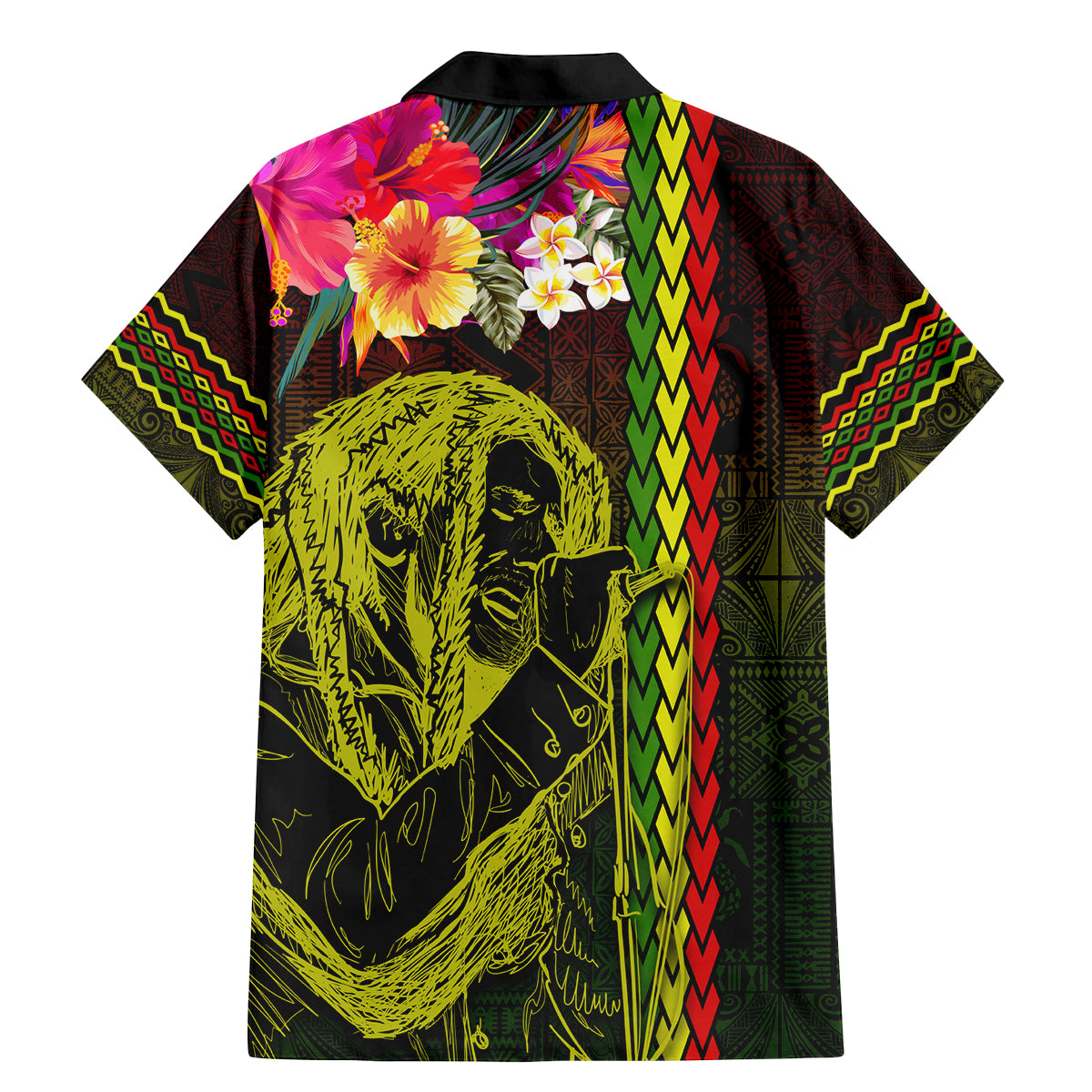 Hawaiian Reggae Music Family Matching Mermaid Dress and Hawaiian Shirt Jamaica Singer Tribal Polynesian and Hibiscus LT03 - Polynesian Pride