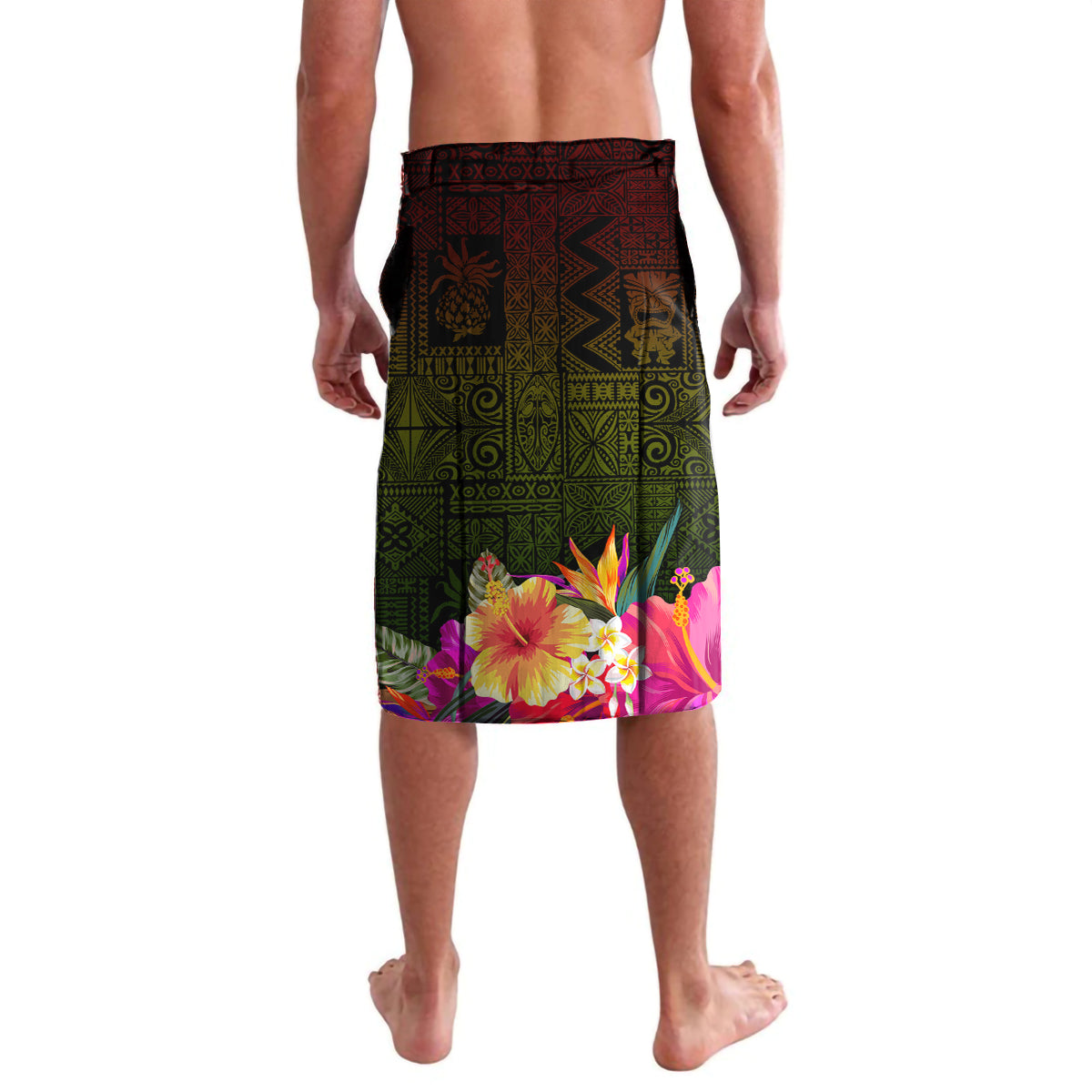 Hawaiian Reggae Music Lavalava Jamaica Singer Tribal Polynesian and Hibiscus LT03 - Polynesian Pride