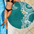 Aloha Polynesian Plumeria Flower Beach Blanket Teal Color