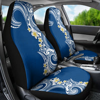 Aloha Polynesian Plumeria Flower Car Seat Cover Blue Color LT03 - Polynesian Pride