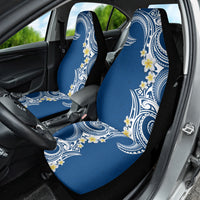 Aloha Polynesian Plumeria Flower Car Seat Cover Blue Color LT03 - Polynesian Pride
