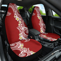 Aloha Polynesian Plumeria Flower Car Seat Cover Red Color LT03 One Size Red - Polynesian Pride
