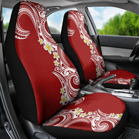 Aloha Polynesian Plumeria Flower Car Seat Cover Red Color LT03 - Polynesian Pride