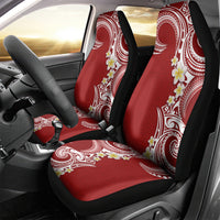 Aloha Polynesian Plumeria Flower Car Seat Cover Red Color LT03 - Polynesian Pride