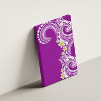 Aloha Polynesian Plumeria Flower Canvas Wall Art Purple Color