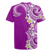Aloha Polynesian Plumeria Flower Rugby Jersey Purple Color