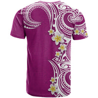 Aloha Polynesian Plumeria Flower T Shirt Pink Color