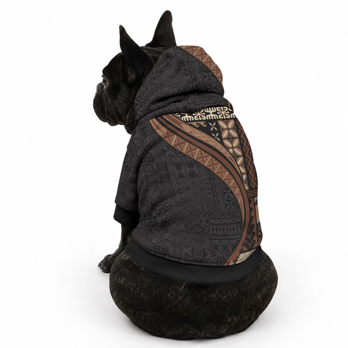 Samoa Siapo Motif and Tapa Pattern Half Style Pet Hoodie LT03 - Polynesian Pride
