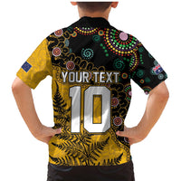 Custom New Zealand and Australia Rugby Family Matching Mermaid Dress and Hawaiian Shirt Maori Warrior With Aboriginal Version LT03 - Polynesian Pride