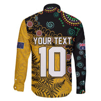 Custom New Zealand and Australia Rugby Family Matching Mermaid Dress and Hawaiian Shirt Maori Warrior With Aboriginal Version LT03 - Polynesian Pride