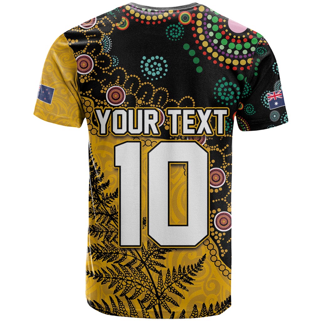 Custom New Zealand and Australia Rugby T Shirt Maori Warrior With Aboriginal Version LT03 - Polynesian Pride