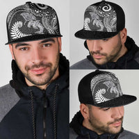 Aotearoa Maori Sea Animals Tribal Mesh Trucker Cap Manta Ray and Shark Moko Pattern Black Color
