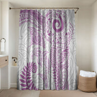 Aotearoa Maori Sea Animals Tribal Bathroom Set Manta Ray and Shark Moko Pattern Pink Color