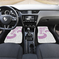 Aotearoa Maori Sea Animals Tribal Car Mats Manta Ray and Shark Moko Pattern Pink Color