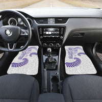 Aotearoa Maori Sea Animals Tribal Car Mats Manta Ray and Shark Moko Pattern Purple Color
