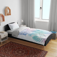 Aotearoa Maori Sea Animals Tribal Bedding Set Manta Ray and Shark Moko Pattern Sweet Pastel