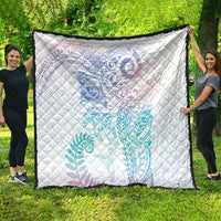 Aotearoa Maori Sea Animals Tribal Quilt Manta Ray and Shark Moko Pattern Sweet Pastel LT03 - Polynesian Pride