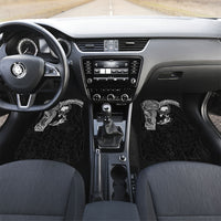 Hawaiian Manta Ray Tribal Car Mats Polynesian Art Motifs Black Color