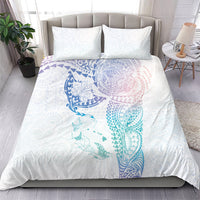Hawaiian Manta Ray Tribal Bedding Set Polynesian Art Motifs Sweet Pastel LT03 - Polynesian Pride