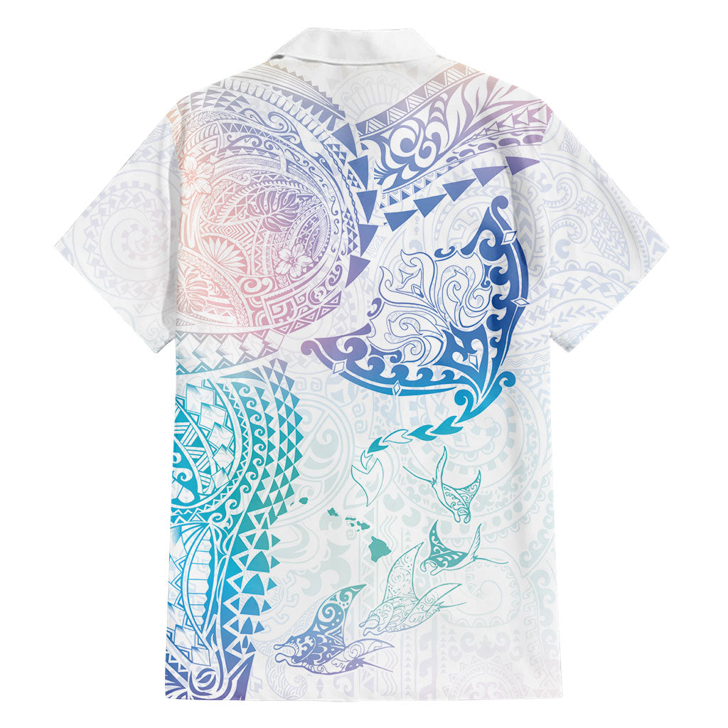 Hawaiian Manta Ray Tribal Family Matching Mermaid Dress and Hawaiian Shirt Polynesian Art Motifs Sweet Pastel LT03 - Polynesian Pride