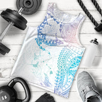 Hawaiian Manta Ray Tribal Men Tank Top Polynesian Art Motifs Sweet Pastel