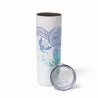 Hawaiian Manta Ray Tribal Skinny Tumbler Polynesian Art Motifs Sweet Pastel LT03 - Polynesian Pride
