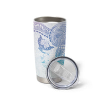 Hawaiian Manta Ray Tribal Tumbler Cup Polynesian Art Motifs Sweet Pastel LT03 - Polynesian Pride