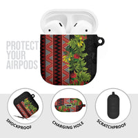 Maori Tukutuku AirPods Case with Ferns Pohutukawa and Kowhai Tribal Moko Patterns