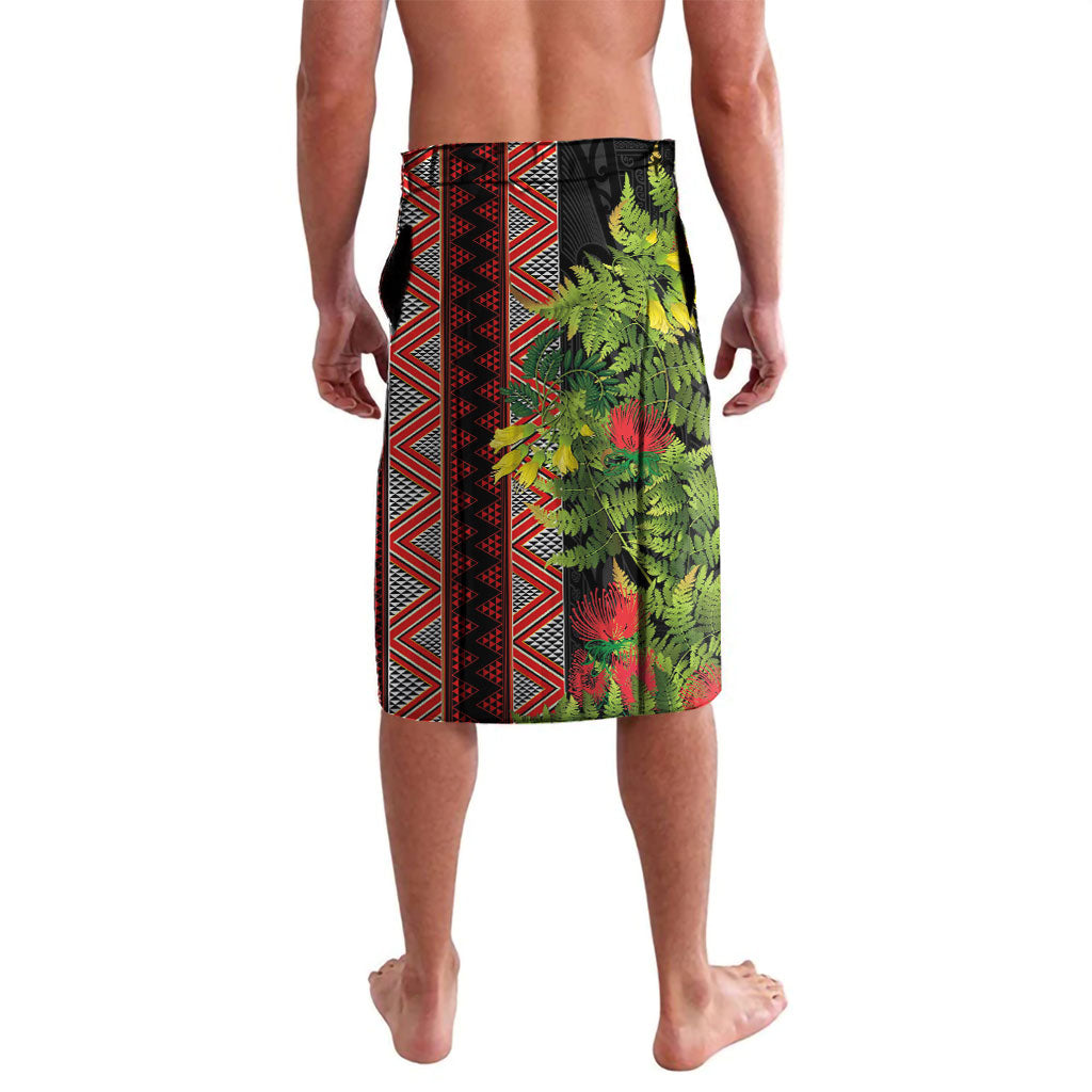 Maori Tukutuku Lavalava with Ferns Pohutukawa and Kowhai Tribal Moko Patterns