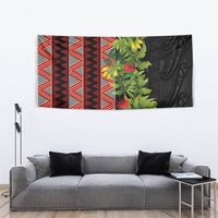 Maori Tukutuku Tapestry with Ferns Pohutukawa and Kowhai Tribal Moko Patterns