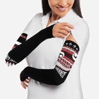 New Zealand Christmas Arm Sleeves Funny Santa Claus Haka Dance with Tukutuku