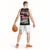 New Zealand Christmas Basketball Jersey Funny Santa Claus Haka Dance with Tukutuku