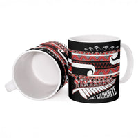 New Zealand Christmas Ceramic Mug Funny Santa Claus Haka Dance with Tukutuku