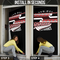 New Zealand Christmas Door Cover Funny Santa Claus Haka Dance with Tukutuku