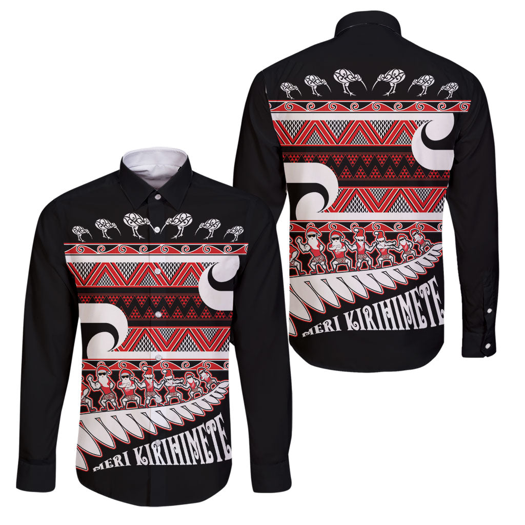 New Zealand Christmas Family Matching Tank Maxi Dress and Hawaiian Shirt Funny Santa Claus Haka Dance with Tukutuku