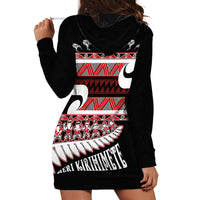 New Zealand Christmas Hoodie Dress Funny Santa Claus Haka Dance with Tukutuku