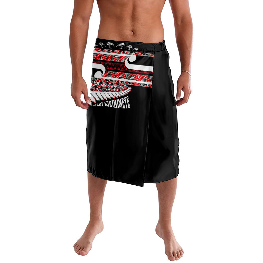 New Zealand Christmas Lavalava Funny Santa Claus Haka Dance with Tukutuku LT03 Multicolor - Polynesian Pride