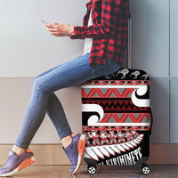 New Zealand Christmas Luggage Cover Funny Santa Claus Haka Dance with Tukutuku