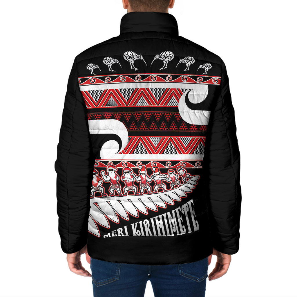 New Zealand Christmas Padded Jacket Funny Santa Claus Haka Dance with Tukutuku