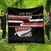 New Zealand Christmas Quilt Funny Santa Claus Haka Dance with Tukutuku