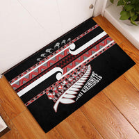 New Zealand Christmas Rubber Doormat Funny Santa Claus Haka Dance with Tukutuku